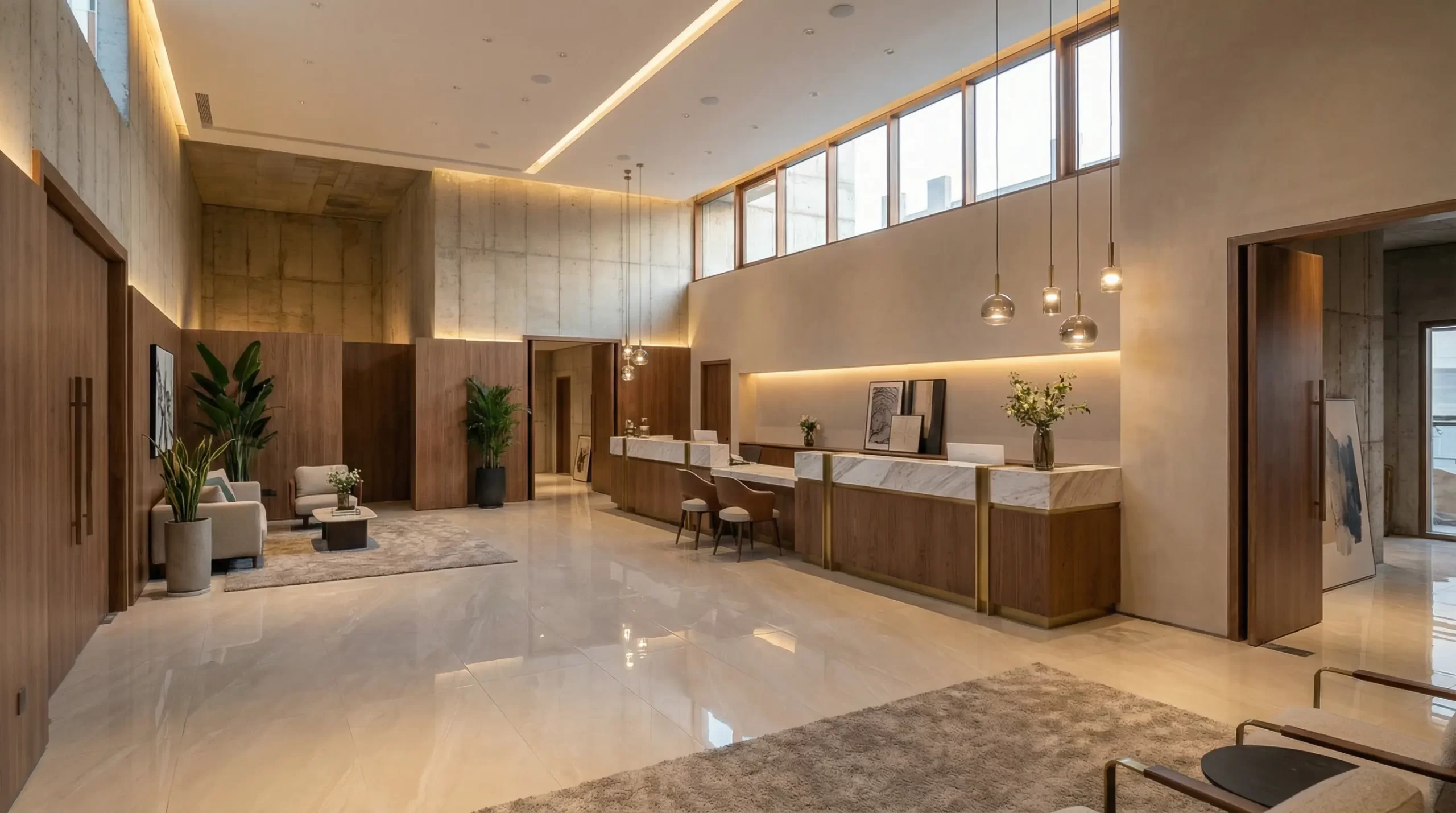 Depois de obra corporativa na recepção executada pela Focco Construtora